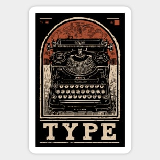 Vintage Typewriter - Japanese-Style Writer's Art Sticker